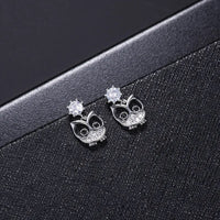 Thumbnail for Silver Owl Earrings Studs