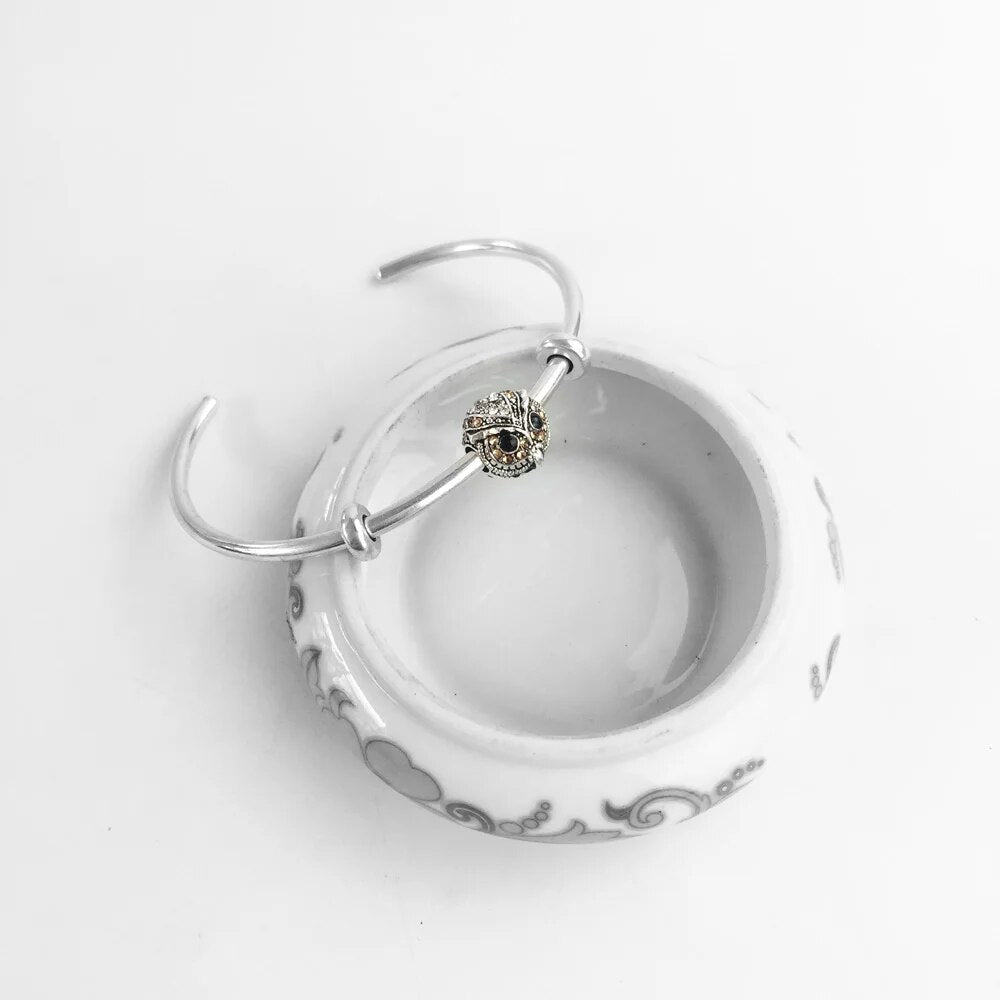 Owl Bangle Silver