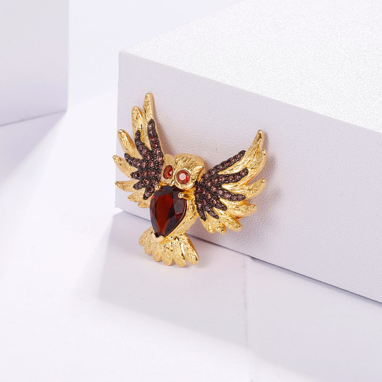 Gold Owl Brooch
