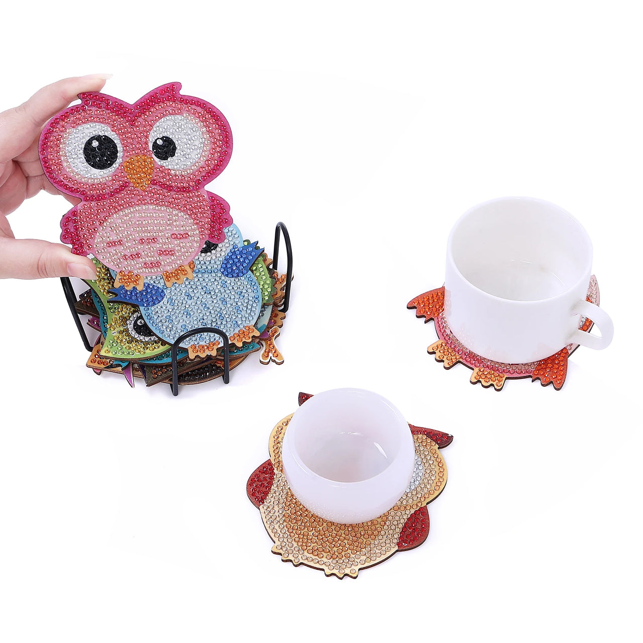 DIY Handmade Owl Coaster Set