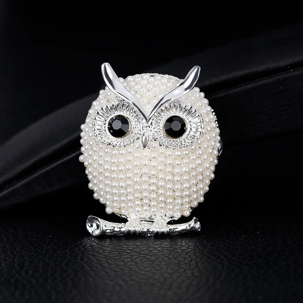Beaded Owl Brooch