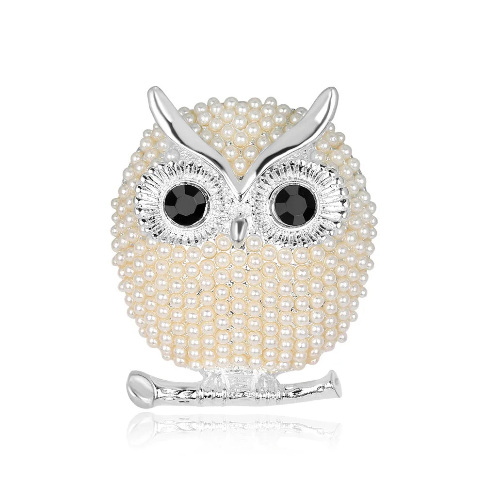 Beaded Owl Brooch