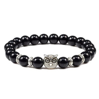 Thumbnail for Black Onyx Owl Charm Bracelet