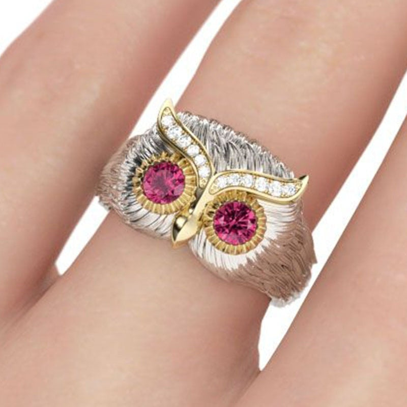 Owl Ruby Ring