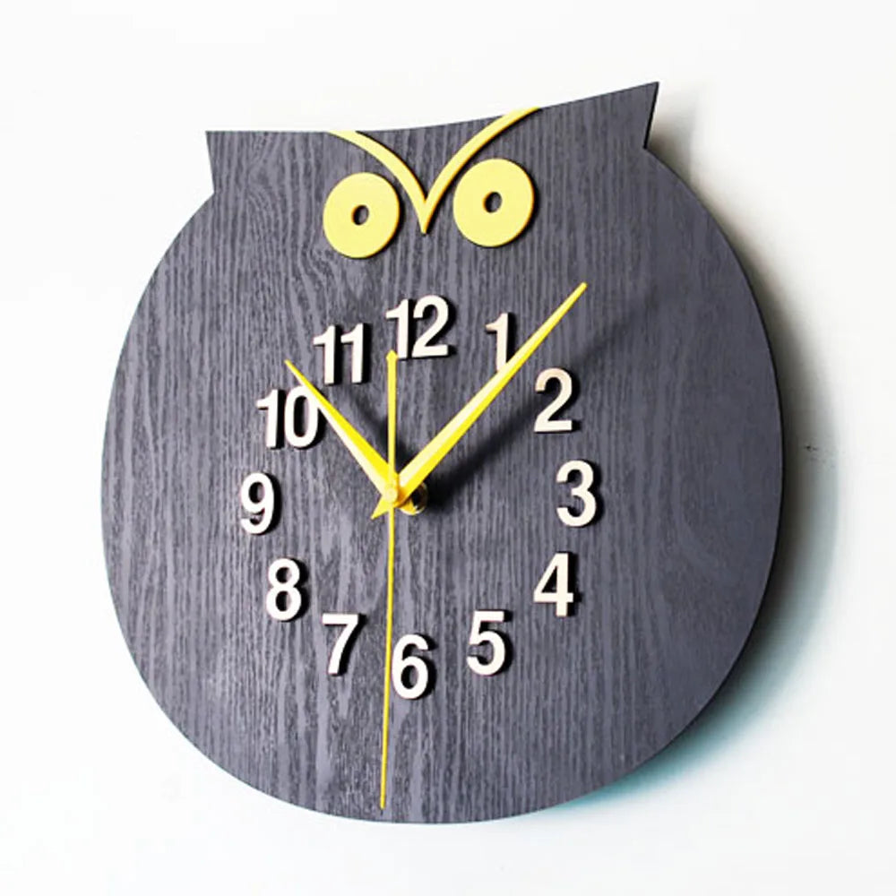 Wooden Owl Clock