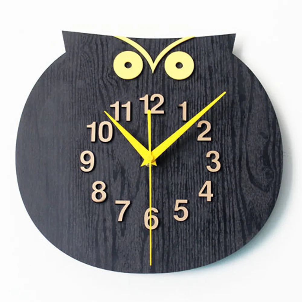 Wooden Owl Clock