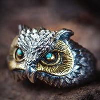 Thumbnail for Owl Head Ring Blue eyes