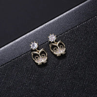 Thumbnail for Silver Owl Earrings Studs