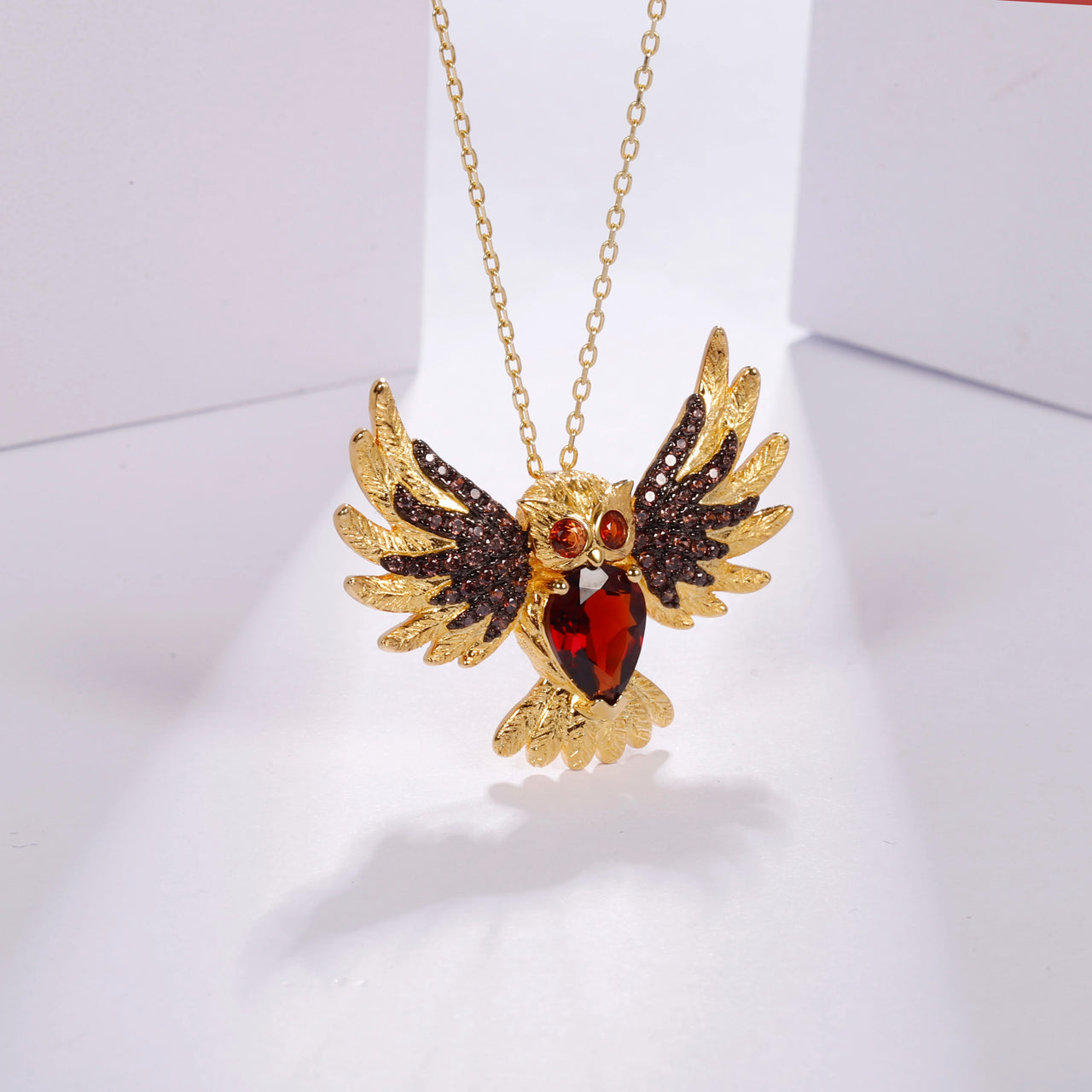 Gold Owl Brooch