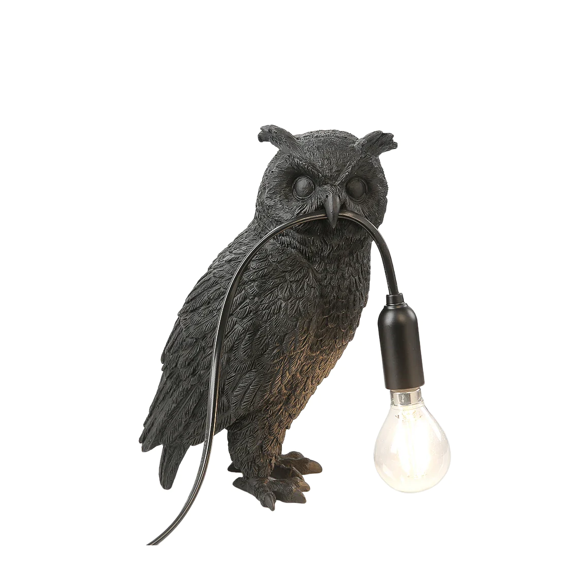 Old Owl Lamp on a white background