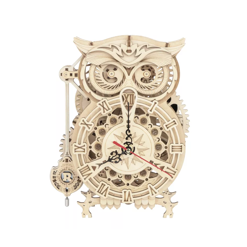 Owl Clock lk503 on a white background