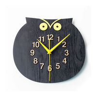 Thumbnail for Wooden Owl Clock in a white background