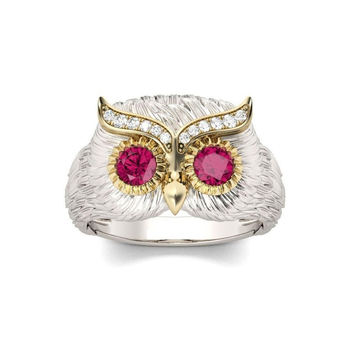 Owl Ruby Ring