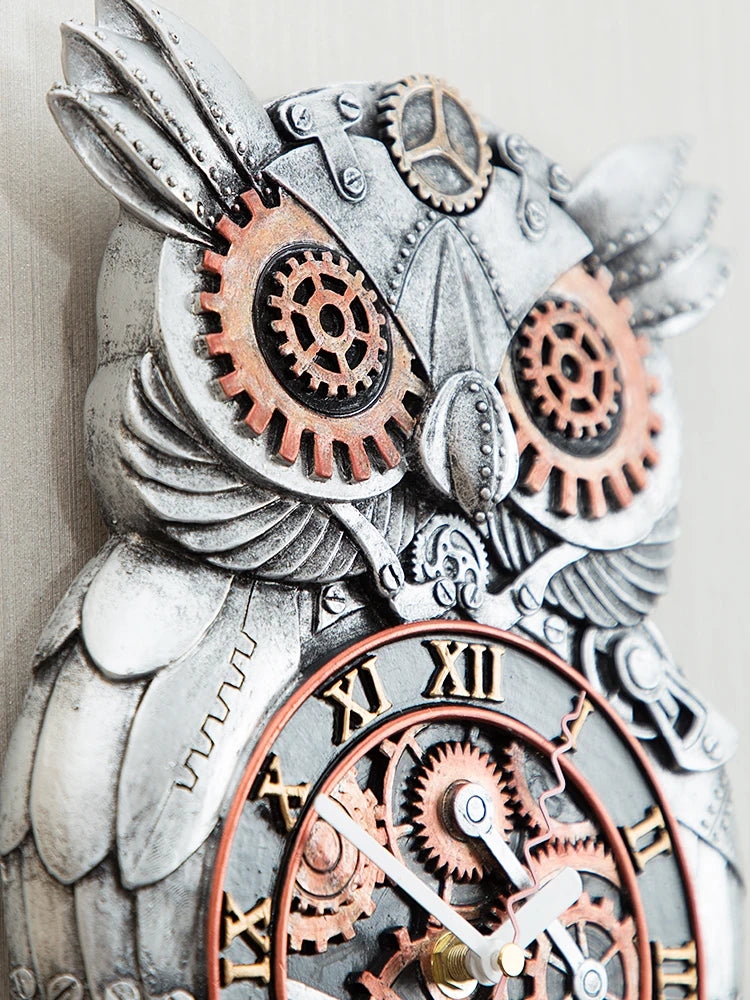 Steampunk Owl Clock