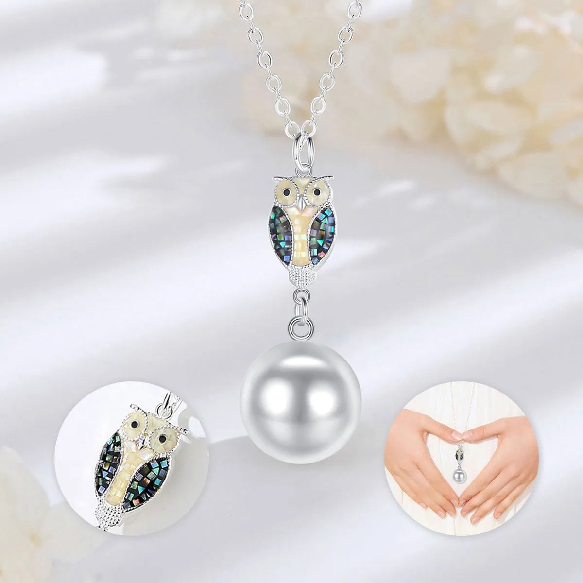 Owl Pearl Necklace