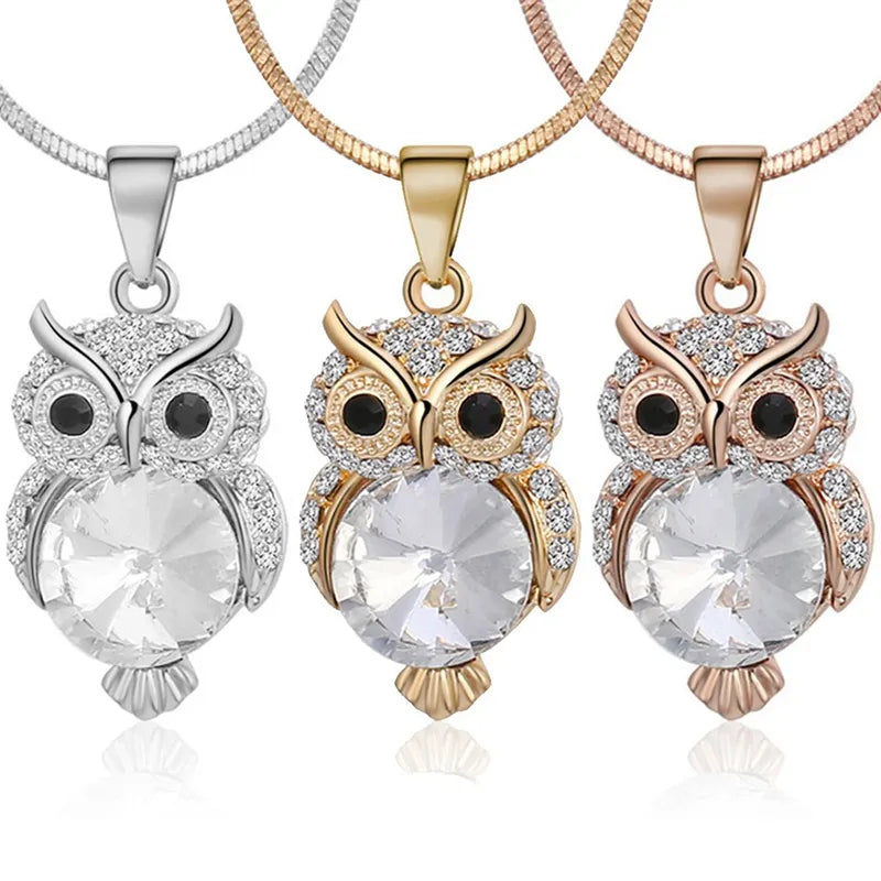 Owl Crystal Necklace