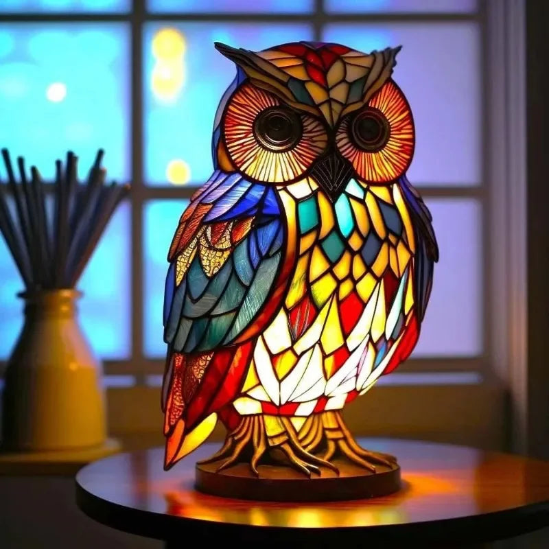 Owl Glass Lamp