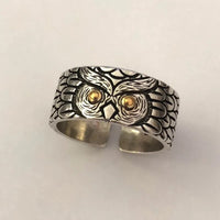 Thumbnail for Engraved Owl Ring