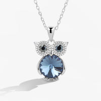 Thumbnail for Owl Diamond Necklace (Silver)