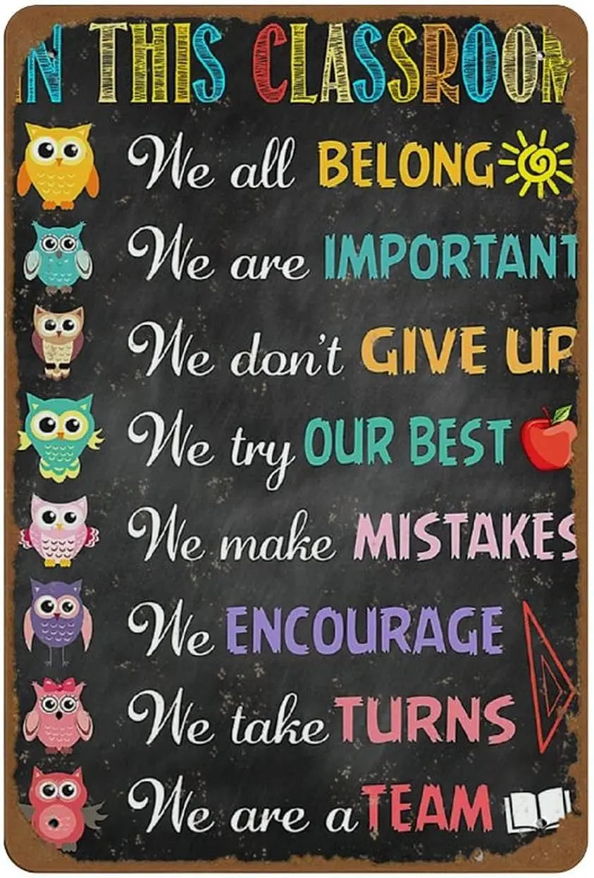 Owl Classroom Rules Sign