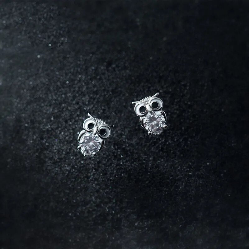Owl Diamond Earrings