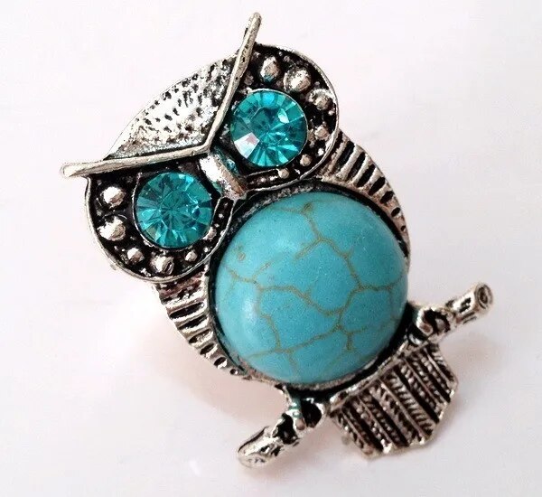 Owl Turquoise Ring