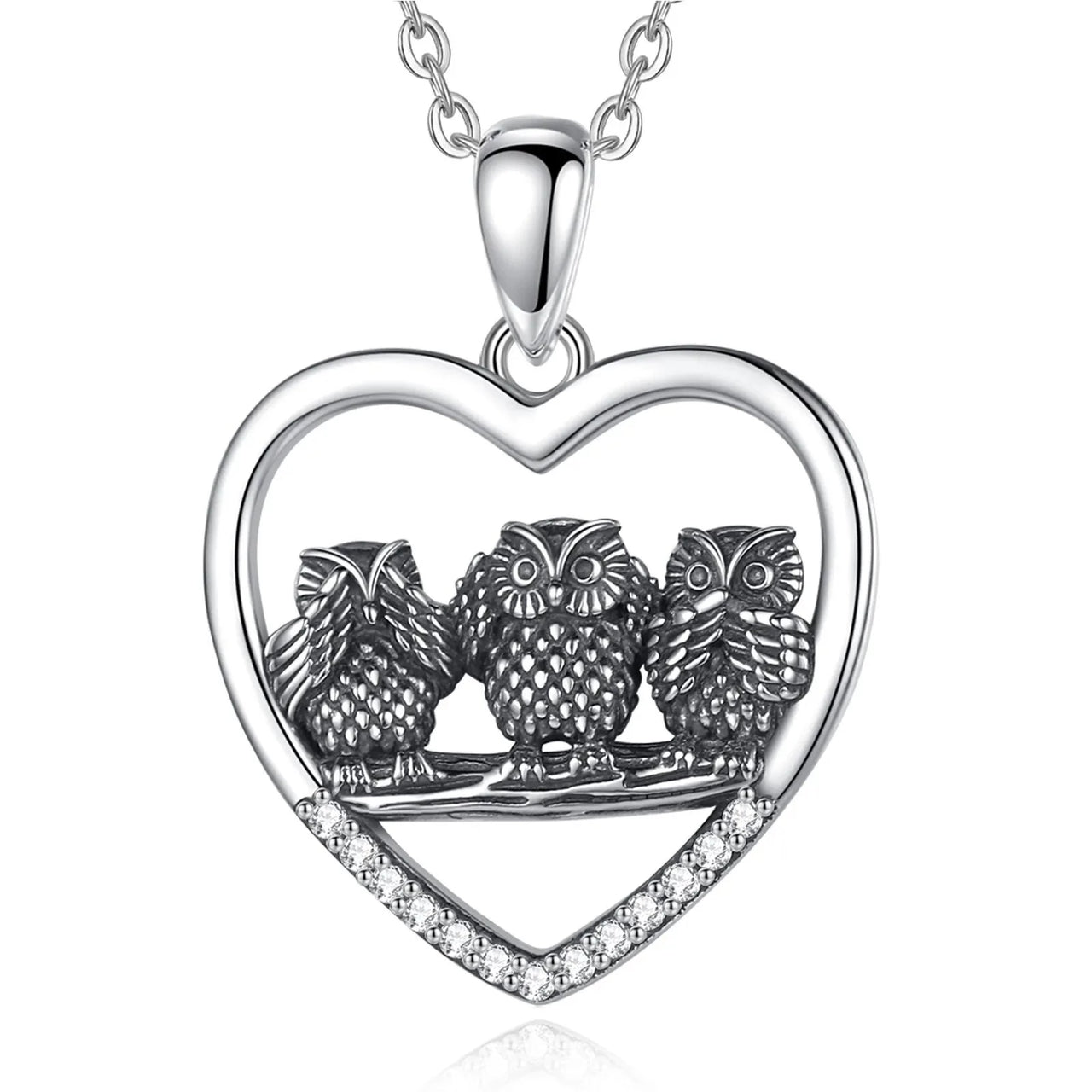 Three Wise Owls Necklace