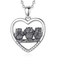 Thumbnail for Three Wise Owls Necklace