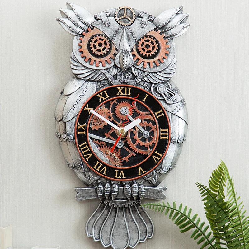 Steampunk Owl Clock