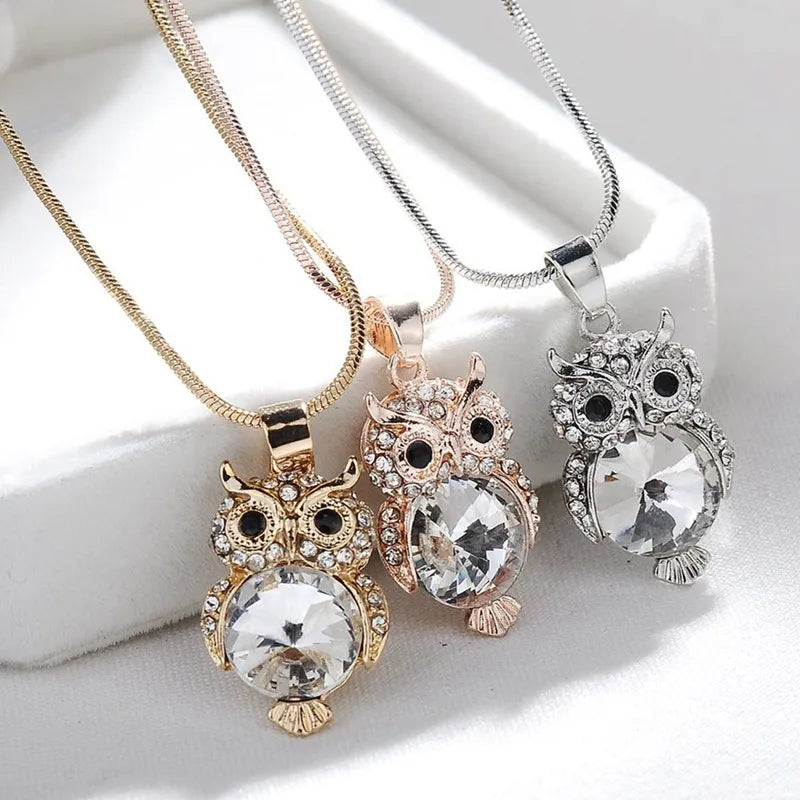 Owl Crystal Necklace