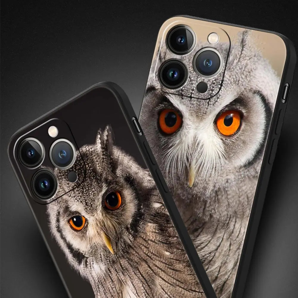 Fiery Gaze Owl Phone Case (iPhone)