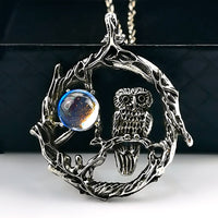 Thumbnail for Owl Necklace Moonstone